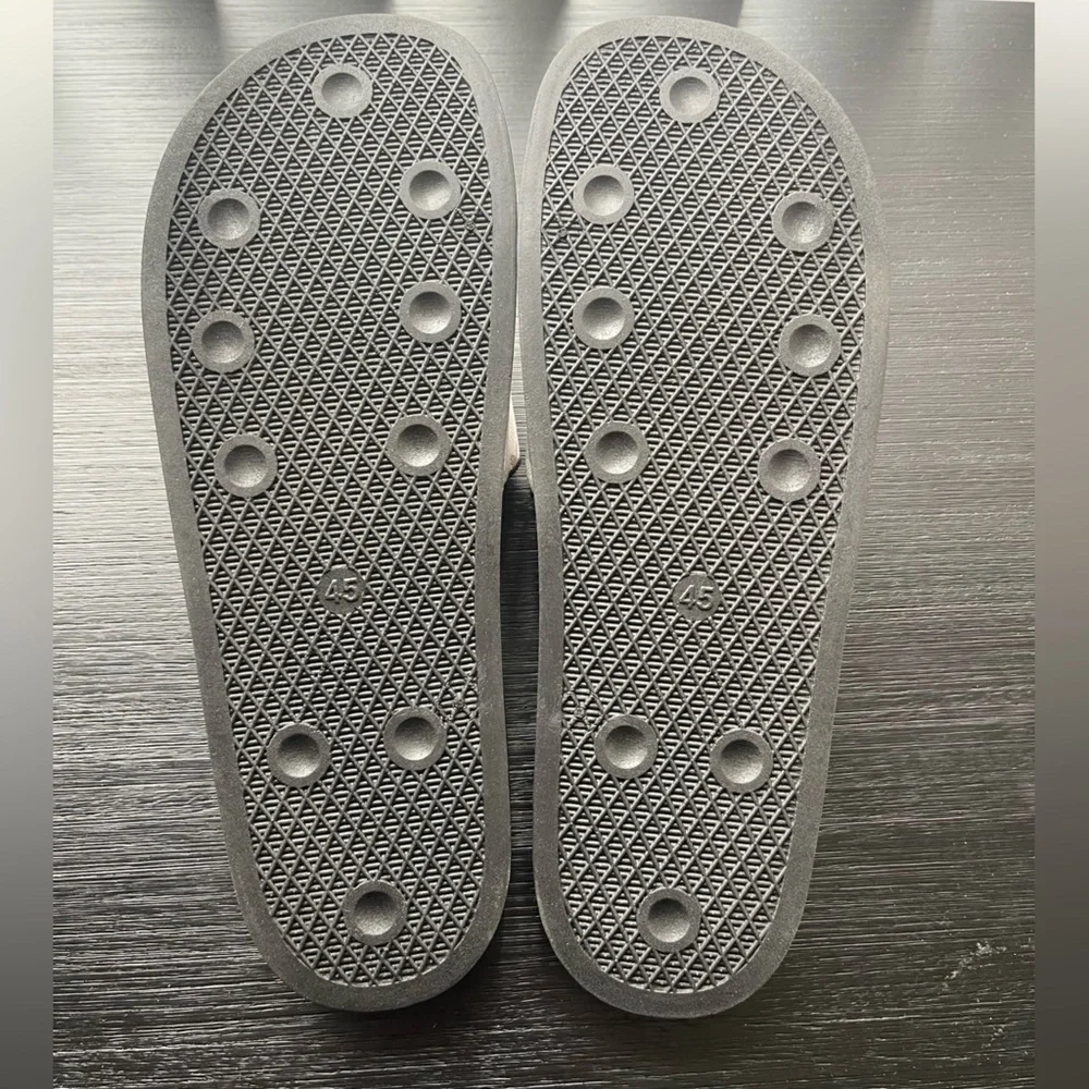 Classic Black and Gray monogram Slide Sandals size 45 EU